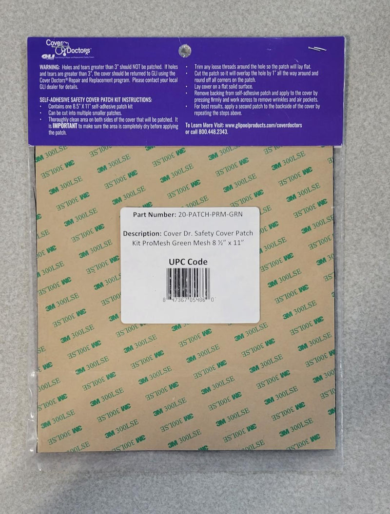 Safety Cover Patch 8.5"X11" Green