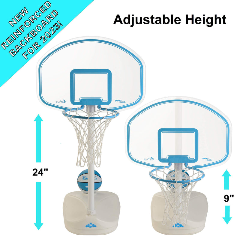 Clear Shot 2-in-1 Full Court Pool Basketball & Volleyball Game Set