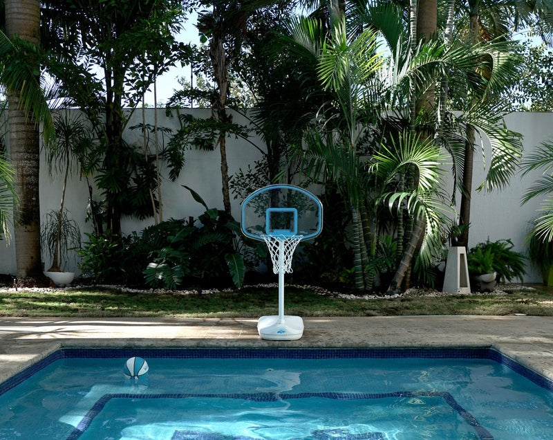 Clear Shot Stainless Compact Pool Basketball Hoop