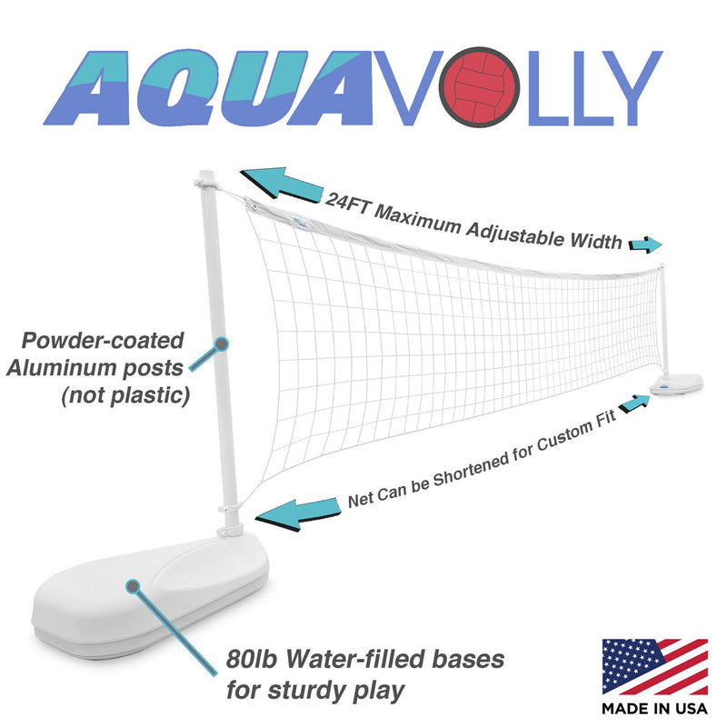 AquaVolly Water-Filled Pool Volleyball Net Set