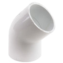 45 Elbow, 2" Slip White