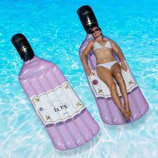 Swimline Inflatable Rosé Bottle Pool Float Lounger | 90654