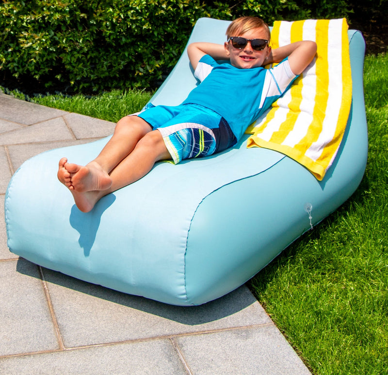 Cloud Oxford Fabric Inflatable Swimming Pool Chaise Lounger - 52"