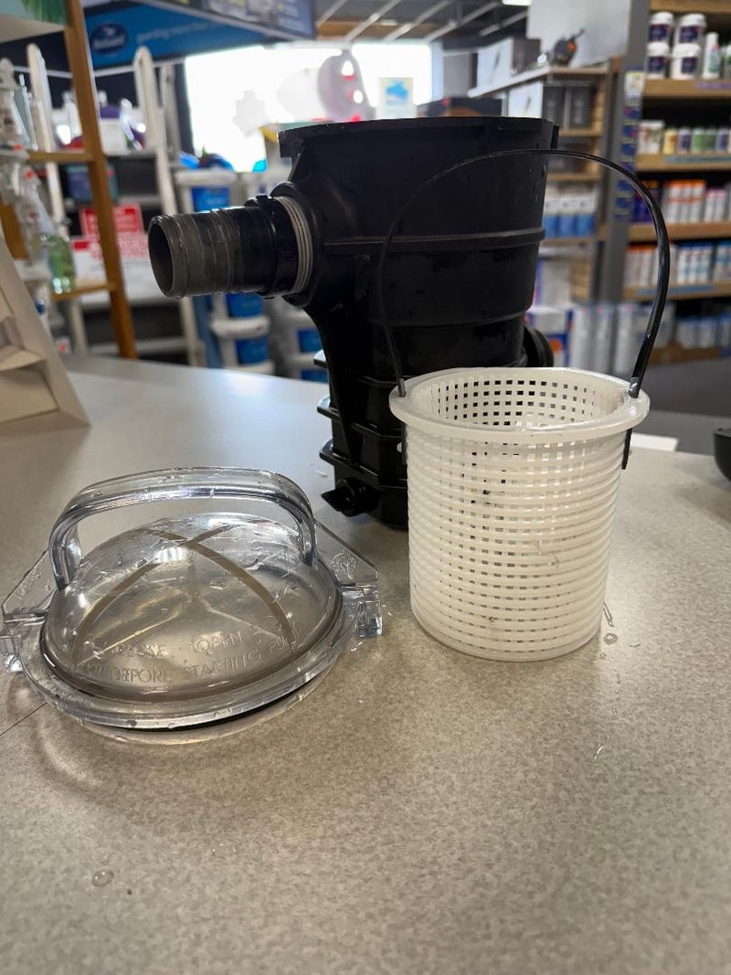 Pentair Dynamo Trap body, Pump strainer, & Trap Lid USED