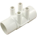 Manifold, 3/4"b, 4 Port, Flow Thru, 2"s x 2"spg