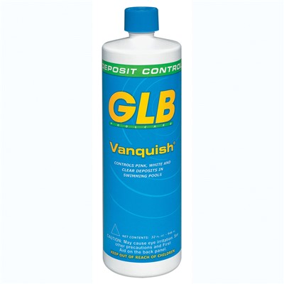 GLB Vanquish is used to clear cloudy water of pink, white, and clear slime