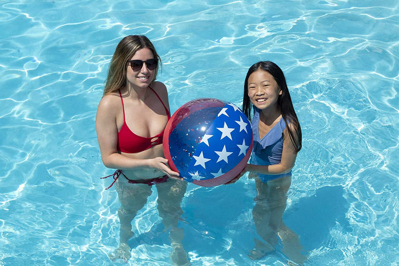 Swimline Americana Glitter Inflatable Pool Ball