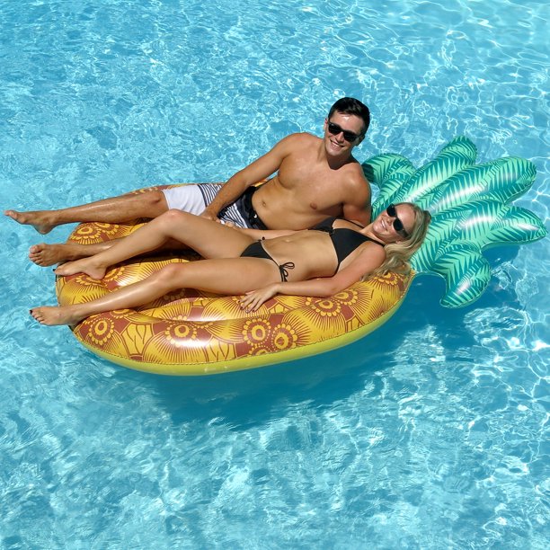 Swimline Giant Inflatable Unique Print Tropical Pineapple Pool Float