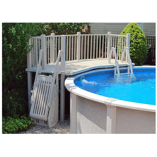 Vinyl Works 5' x 13.5' Resin Fan Deck for Above Ground Pool "PLEASE CALL To Verify STOCK"