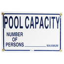 Rainbow Pool Capacity Sign 18