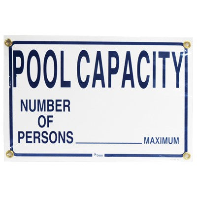 Rainbow Pool Capacity Sign 18