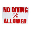 Rainbow No Diving Allowed Sign