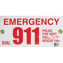Emergency Phone Number 911 Pool/Spa Sign