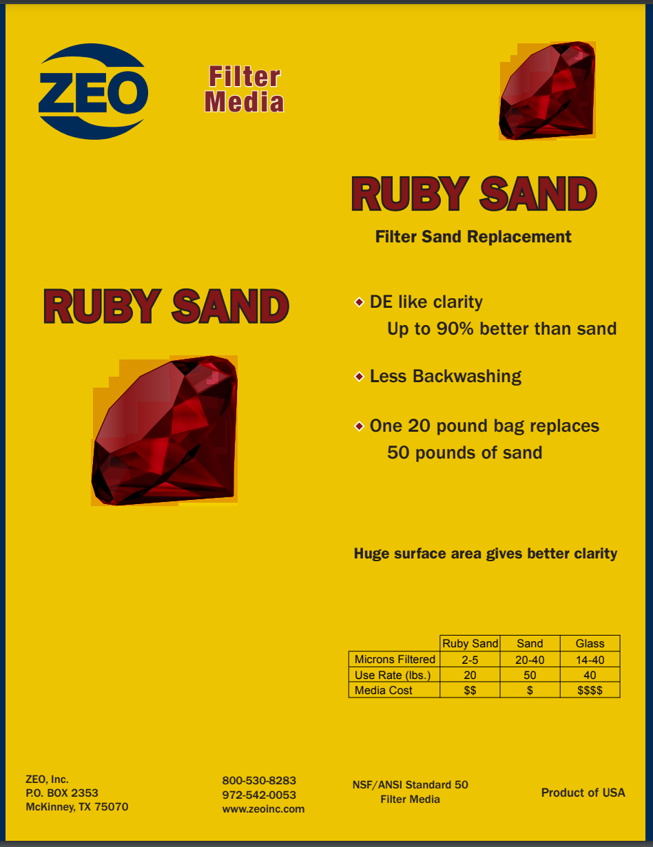 Ruby Sand Ruby Sand Filter Media