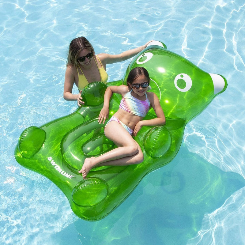 Inflatable Transparent Gummy Bear Swimming Pool Float