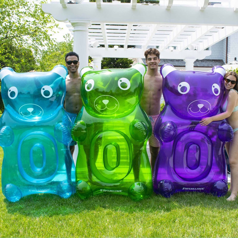 Inflatable Transparent Gummy Bear Swimming Pool Float